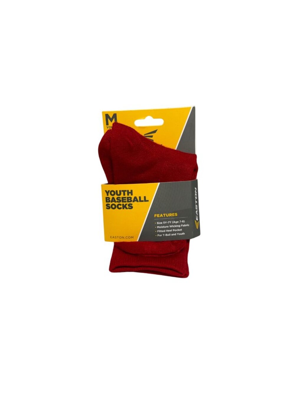 NWT Easton Youth Baseball T-Ball Tee Ball Socks Red Medium 5Y-7Y (ages 7-8)